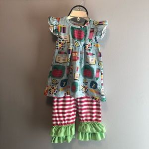 Boutique back to school outfit size 4T